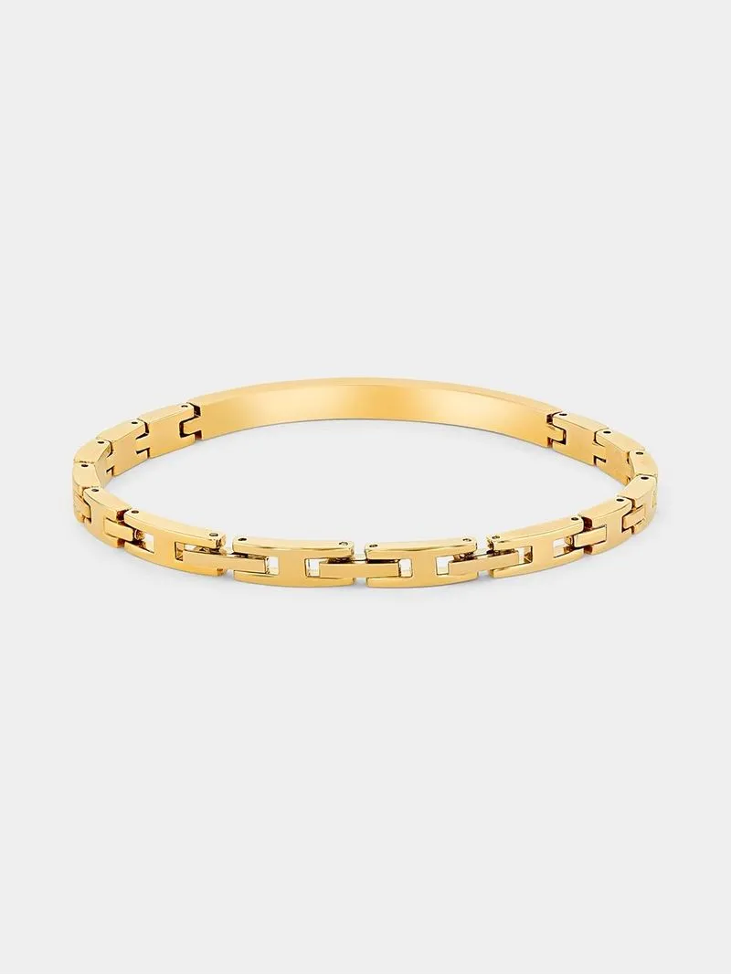 Tempo Women’s Gold Plated Round Bracelet Watch & Bracelet Set