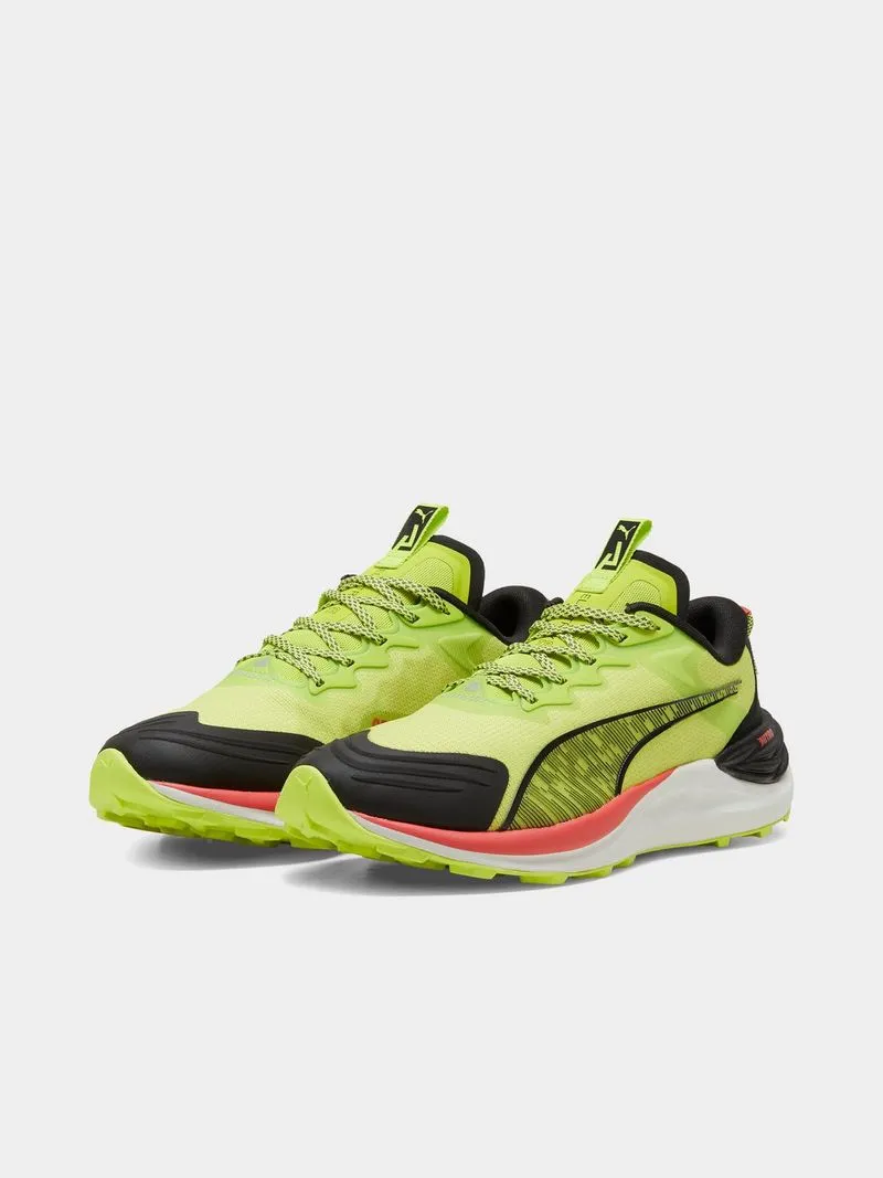 Mens Puma Electrify Nitro 3 Lime/Black Trail Running Shoes