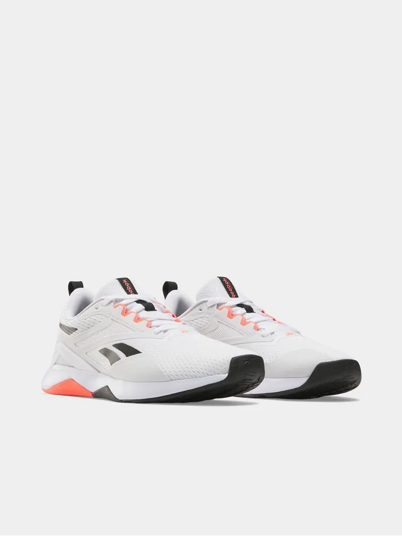 Womens Reebok Nanoflex 2 White/Orange/Black Training Shoes