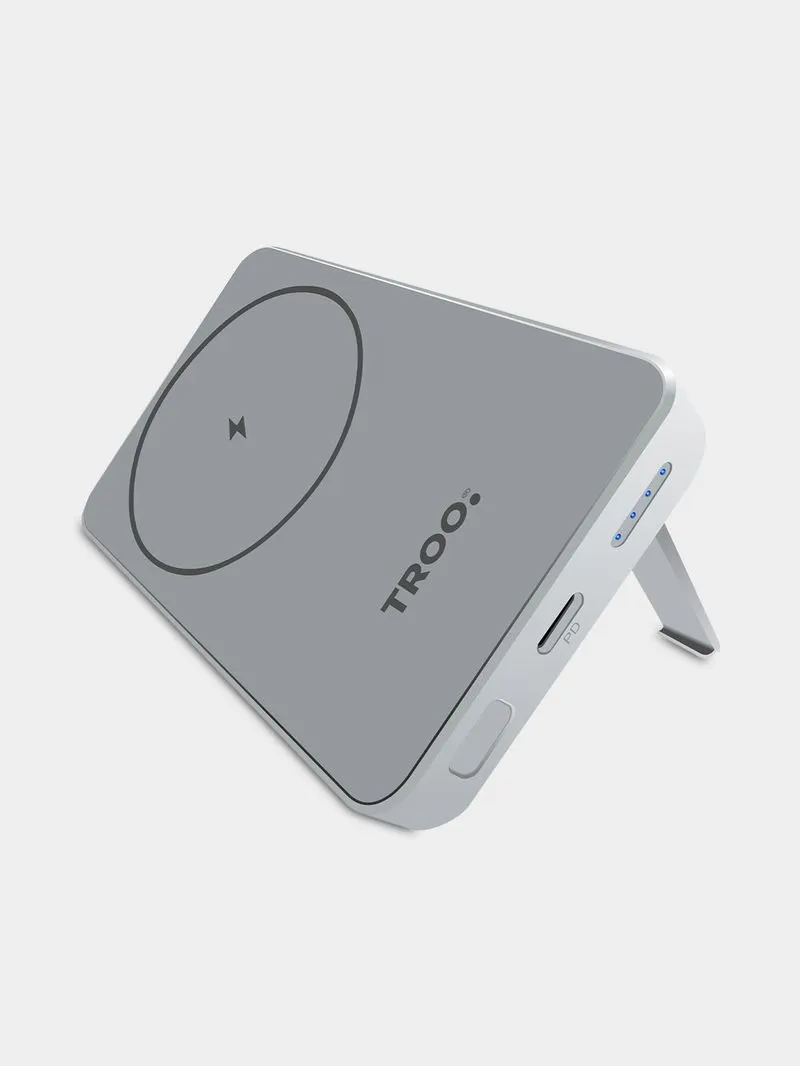 TROO Certified 10000mAh 20W Fast Charge Wireless MagSafe Powerbank Stand