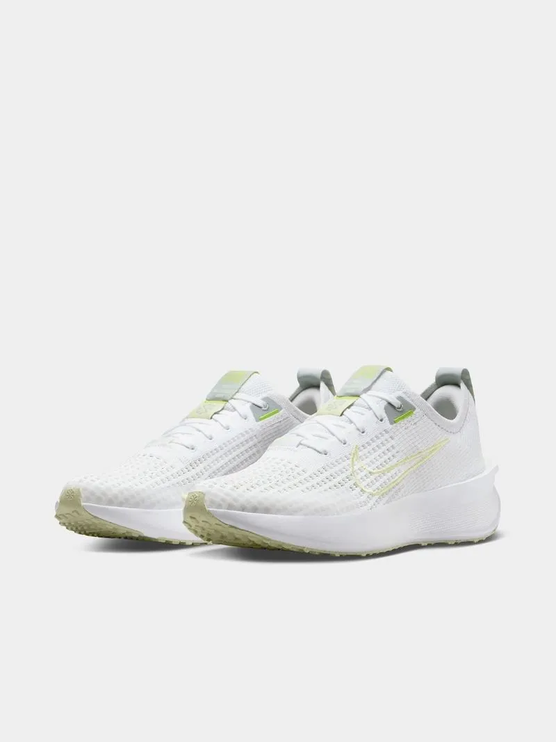 Womens Nike Interact Run White/Life Lime/Vast Grey Running Shoes