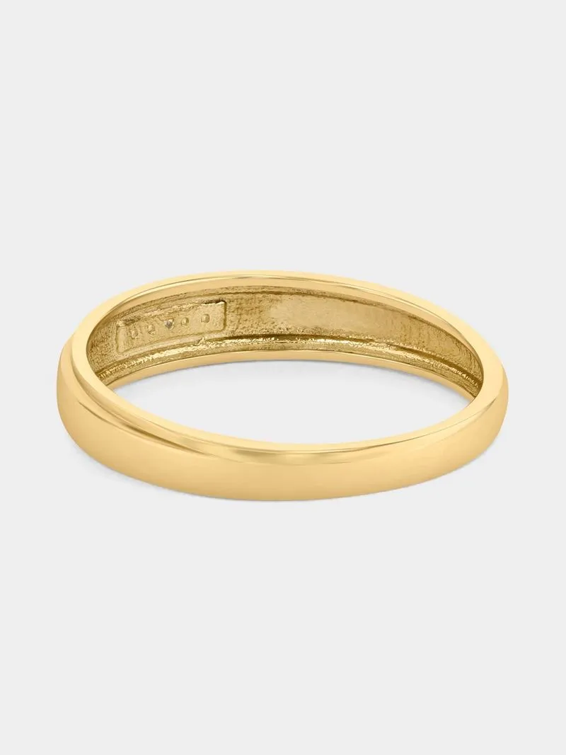 Yellow Gold Earth Grown Diamond Wedding Band