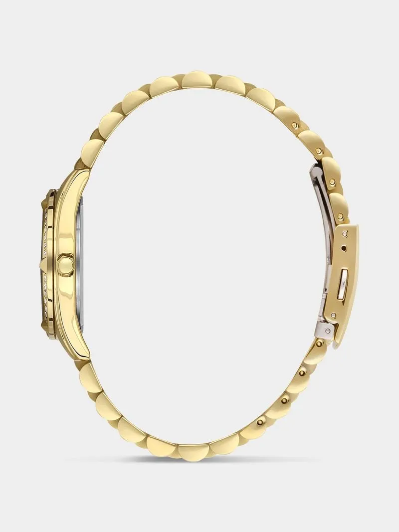 Daniel Klein Gold Plated Gold Tone Dial Bracelet Watch