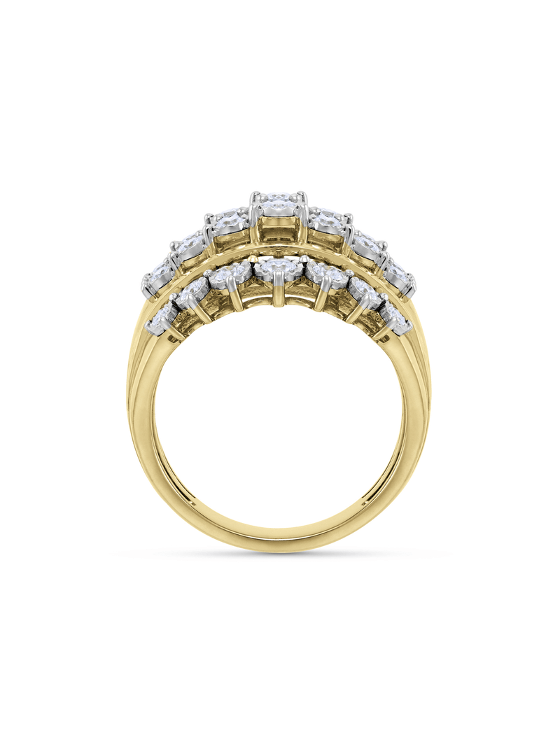 9ct Yellow Gold 1ct Diamond Grand Duchess Ring