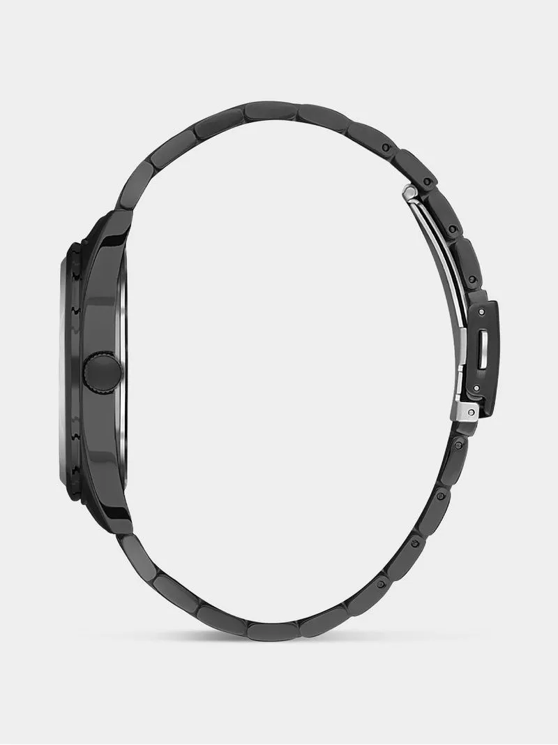 Daniel Klein Black Plated Black Dial Bracelet Watch