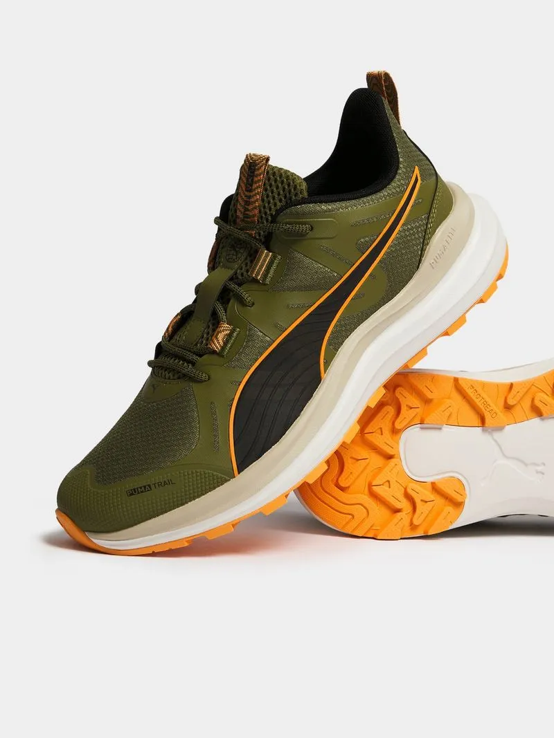 Mens Puma Reflect Lite Trail Geen/White Sneaker