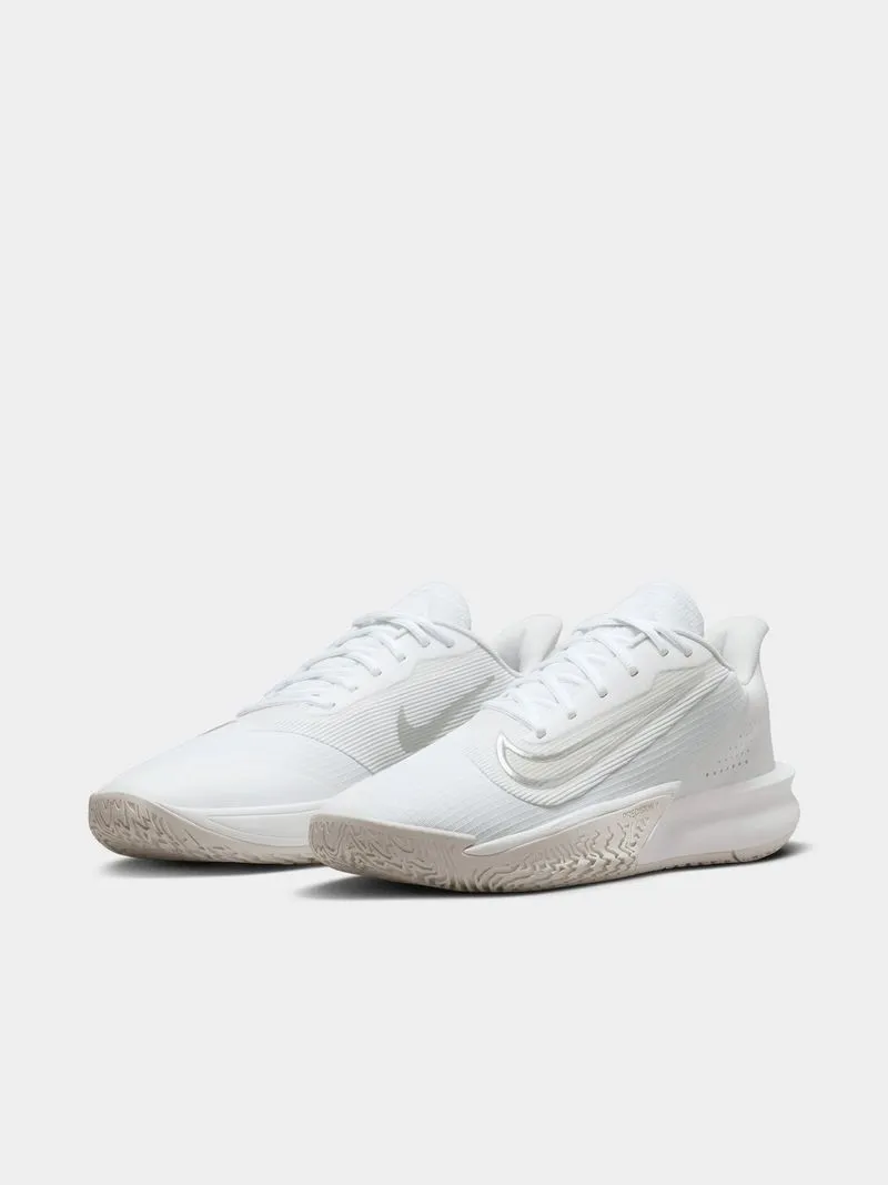 Mens Nike Precision 7 White/Grey Training Shoes