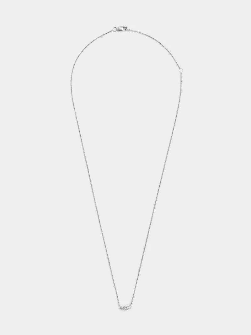 White Gold 0.25ct Diamond Trilogy Necklet