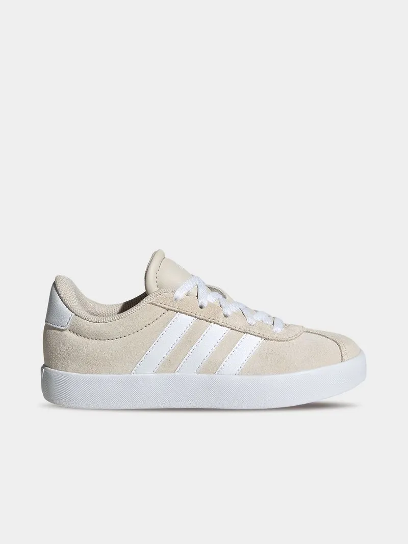 Junior Grade-School adidas VL Court 3.0 Beige/White Sneakers