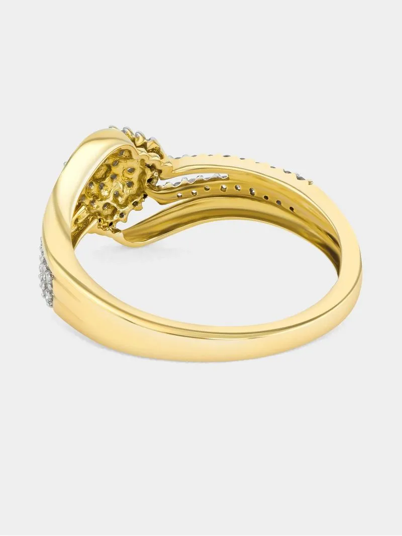 Yellow Gold 0.30ct Diamond Women’s Embrace Ring
