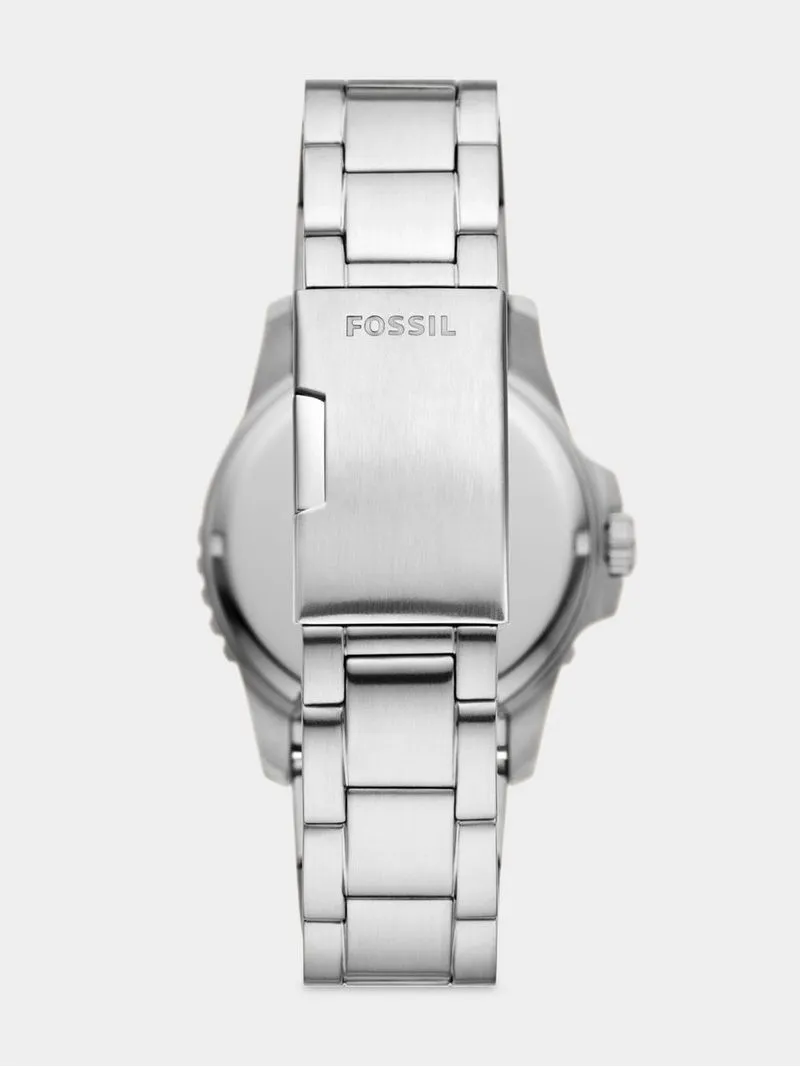 Fossil Blue Stainless Steel Green Dial Bracelet Watch