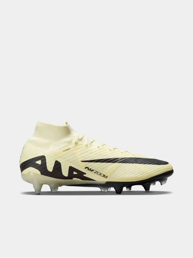 Mens Nike Mercurial Superfly 9 Elite Soft-Ground Yellow/Black Soccer Boots