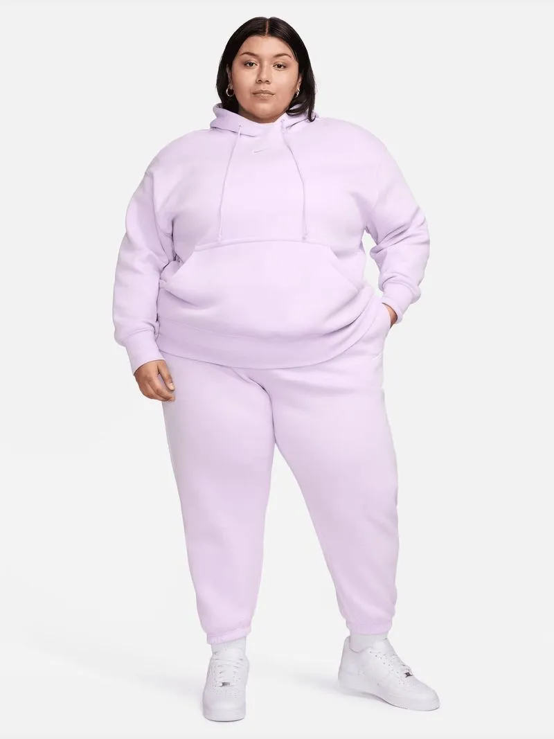 Nike Women's Phoenix Fleece High-Waisted Oversized Violet Track Pants (Plus Size)