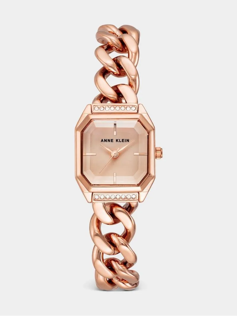 Anne Klein Women's Rose Gold Plated Bracelet Watch