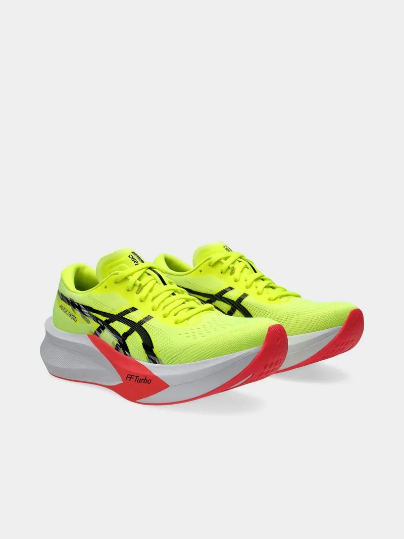 Womens Asics Magic Speed 4 Safety Yellow/Black Running Shoes
