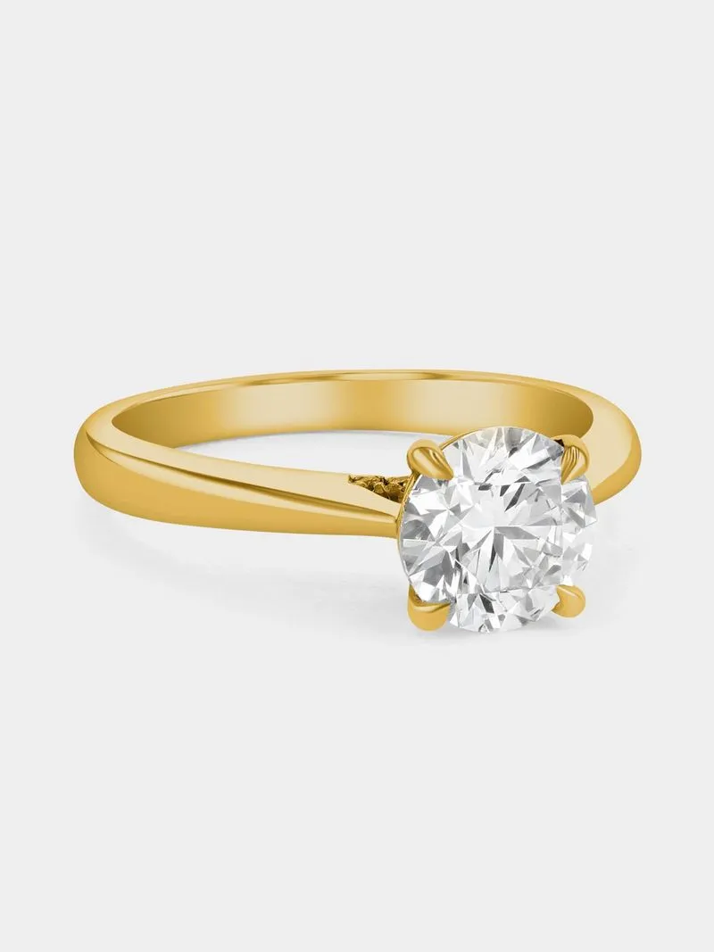 Yellow Gold 1.5ct Lab Grown Diamond Solitaire Ring