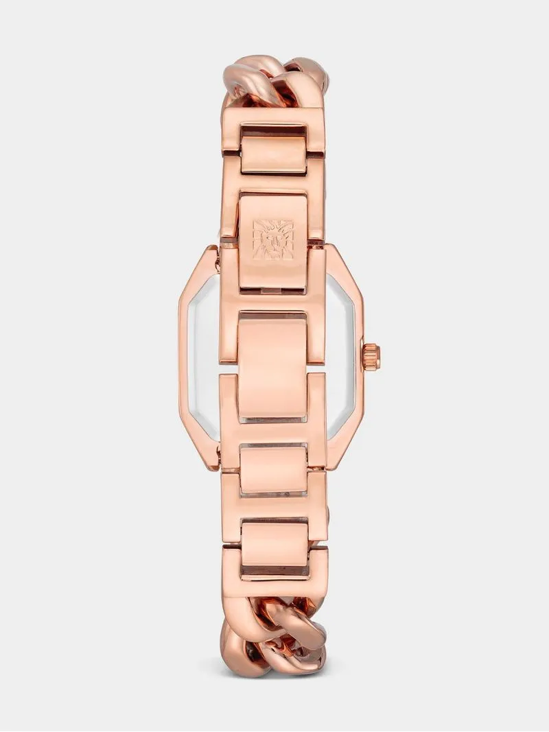Anne Klein Women's Rose Gold Plated Bracelet Watch