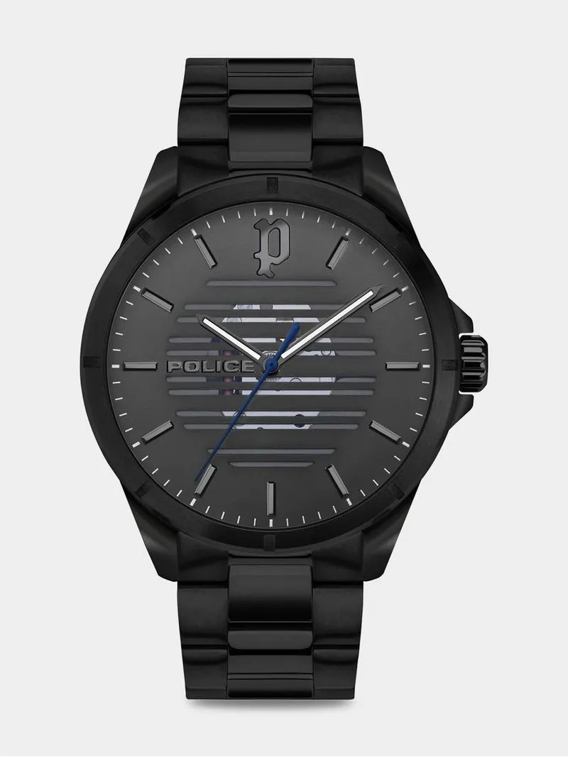 Police Barwara Black Plated Stainless Steel Bracelet Watch