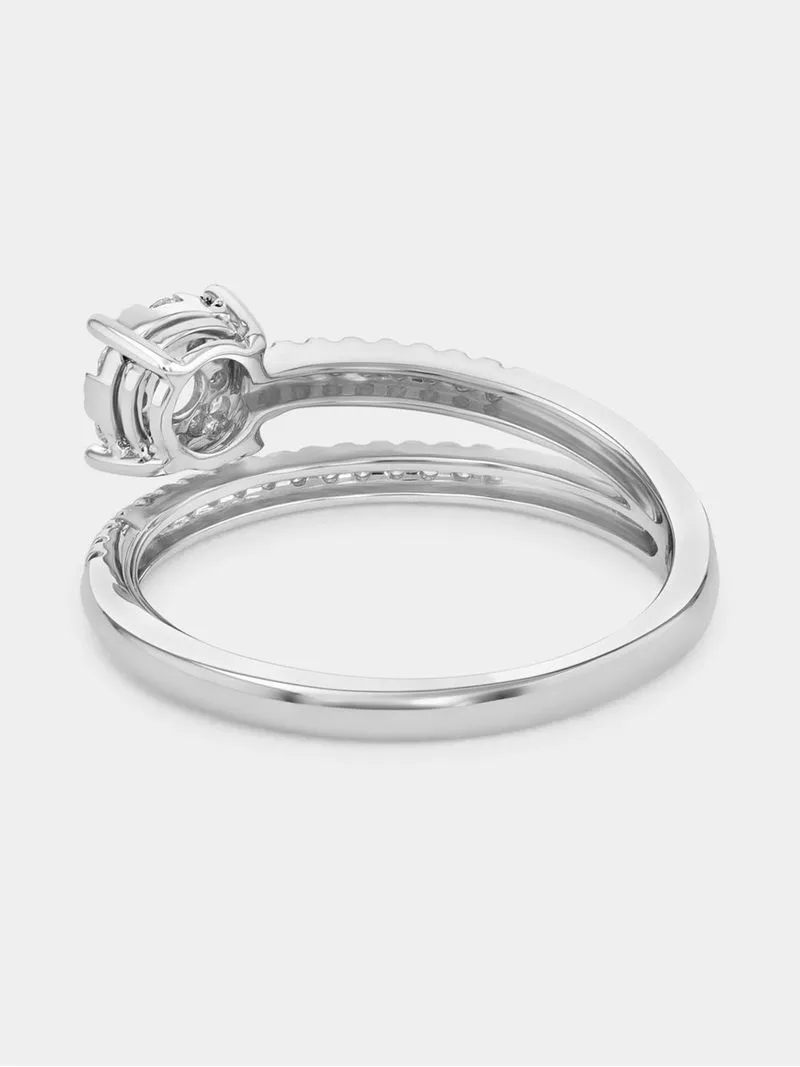 White Gold 0.35ct Diamond Illusion Wrap Ring