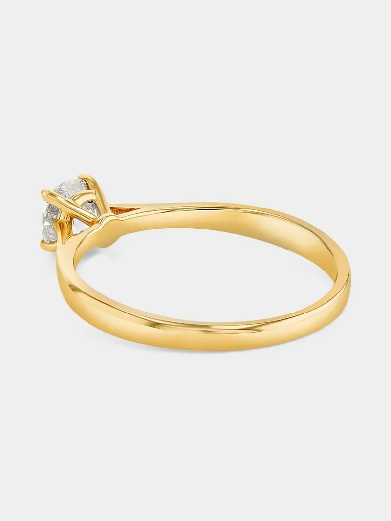 Yellow Gold 0.50ct Diamond Solitaire Ring