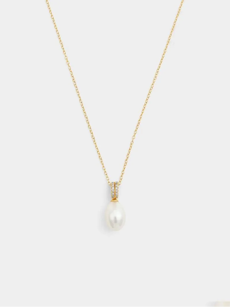 Gold Plated Sterling Silver Freshwater Pearl Pendant