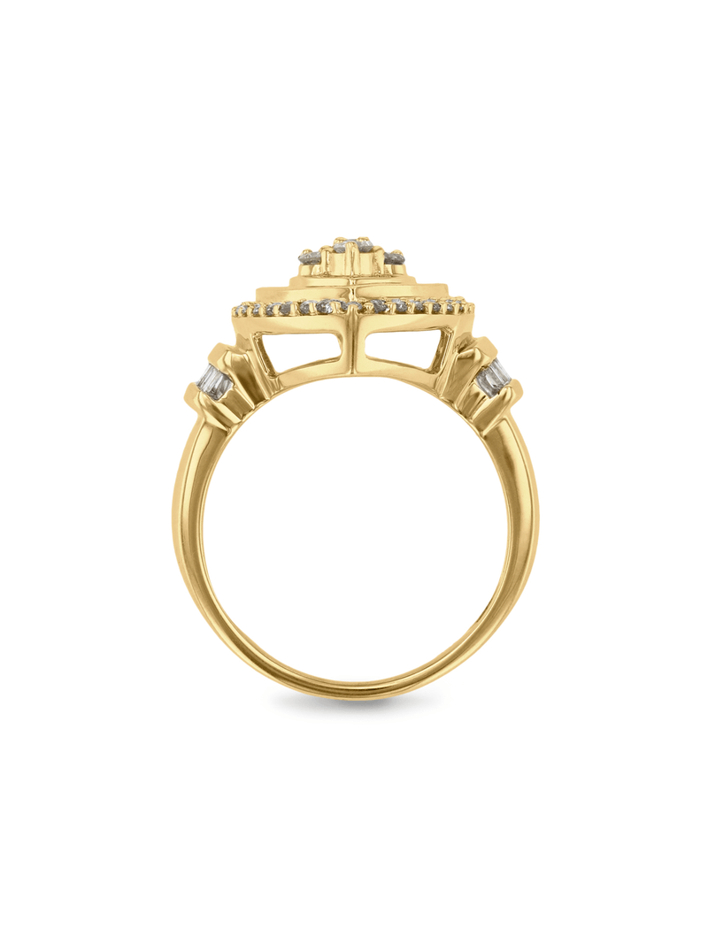 9ct Yellow Gold & 1ct Diamond Big Deal Ring