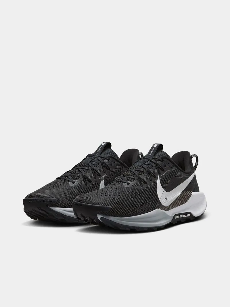 Mens Nike Pegasus 5 Black/White/Grey Trail Running Shoes