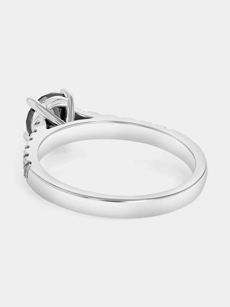 Adore Women’s 9CT WG Black Diamond Solitaire Ring