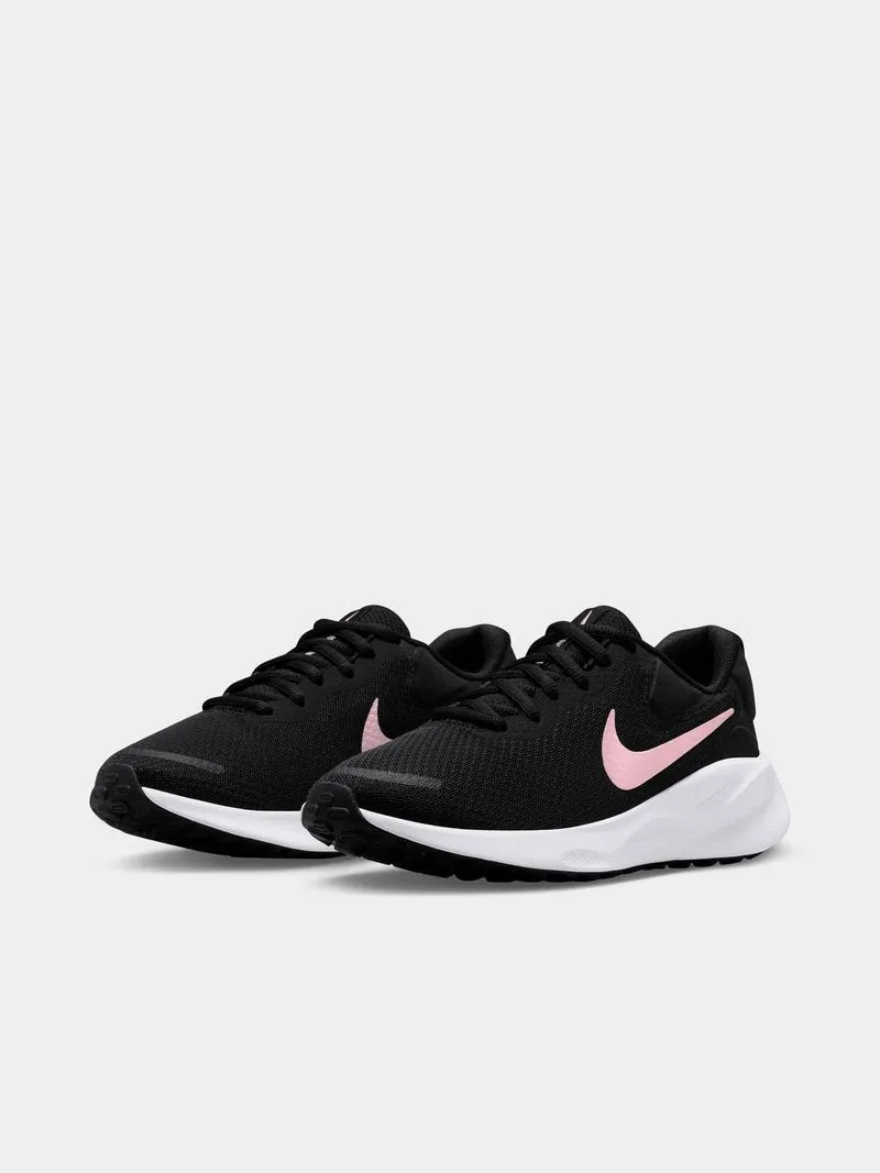 Womens Nike Revolution 7 Black/Soft Pink Running Shoes