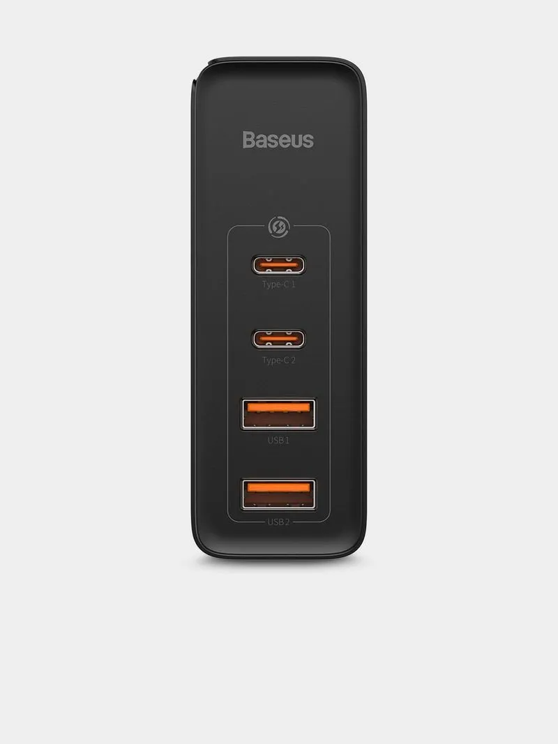 Baseus GaN2 Pro 100W Quick Charger with 4 Ports, 2 USB-C + 2 USB EU