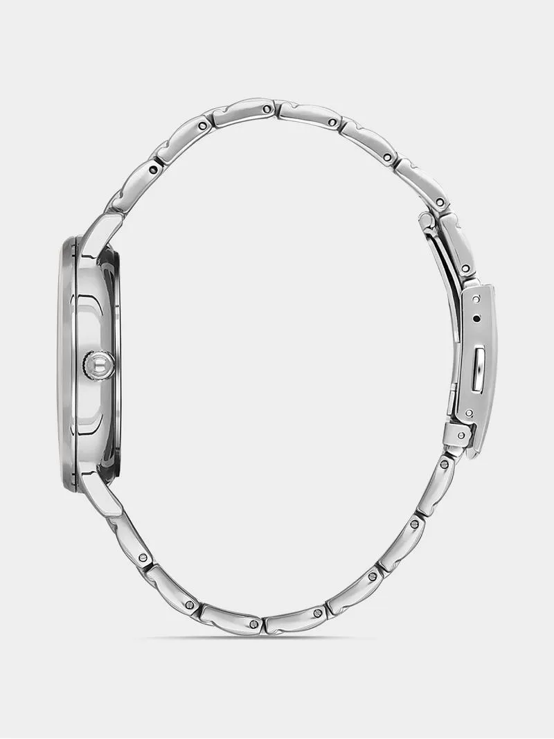 Daniel Klein Silver Plated Stainless Steel Bracelet Watch