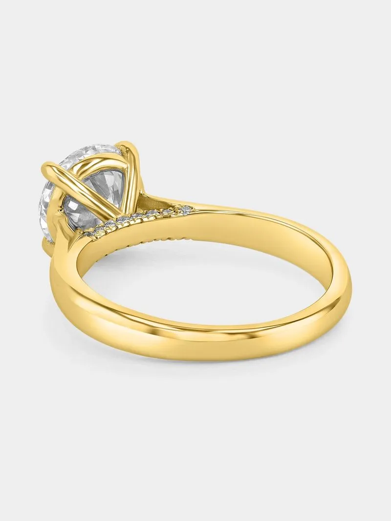 Women's 9ct Yellow Gold 2ct Solitaire Diamond Ring