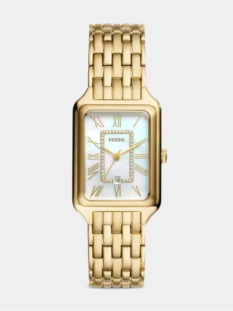 Fossil Raquel Gold Plated Stainless Steel Bracelet Watch