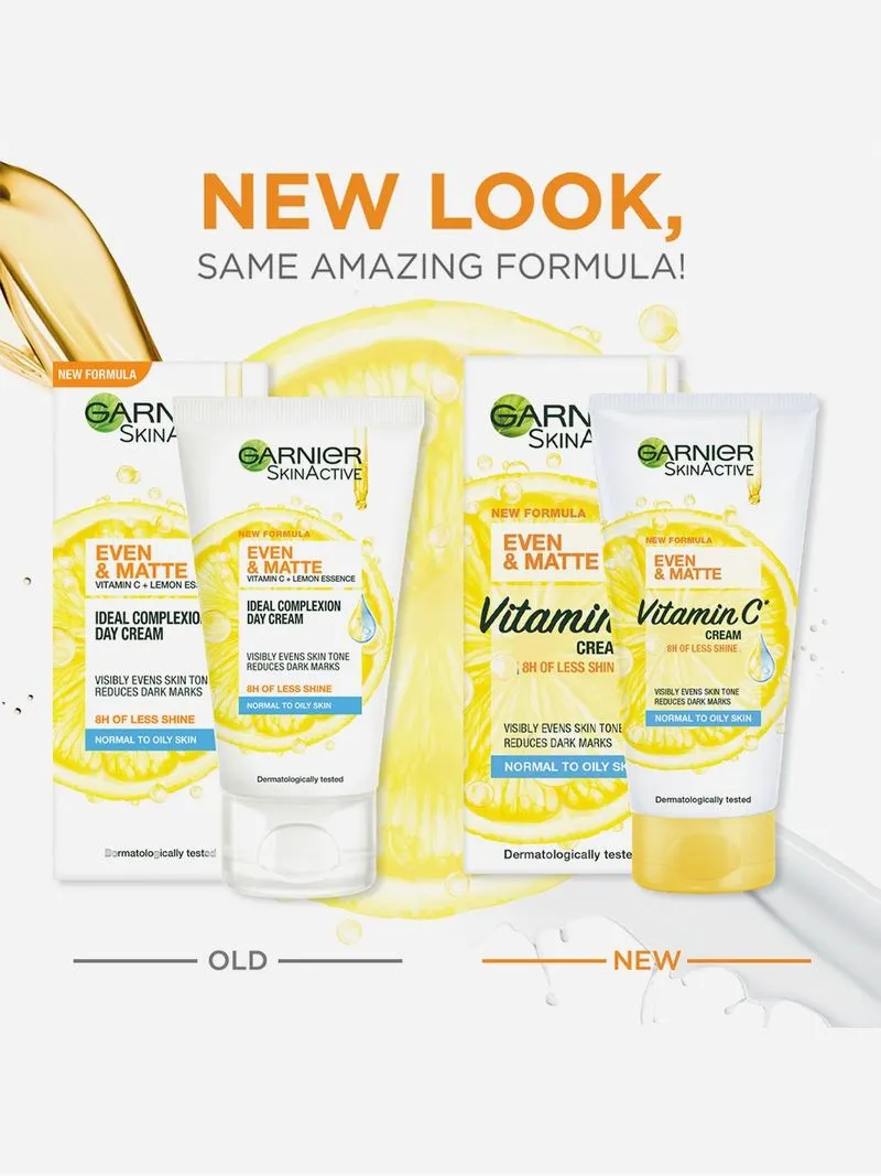 Garnier Even & Matte Vitamin C Day Cream - Normal To Oily Skin
