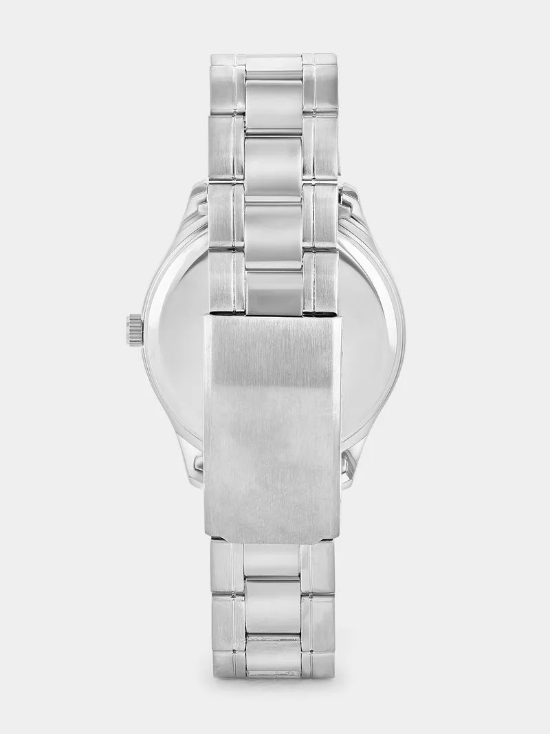 Tempo Silver Plated Silver Tone Dial Bracelet Watch