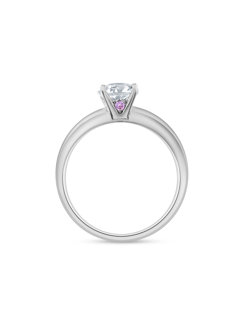 White Gold 1ct Moissanite Solitaire Women’s Ring