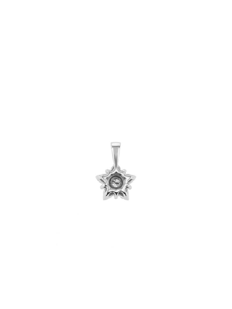 White Gold 0.30ct Diamonds Snowflake Necklace