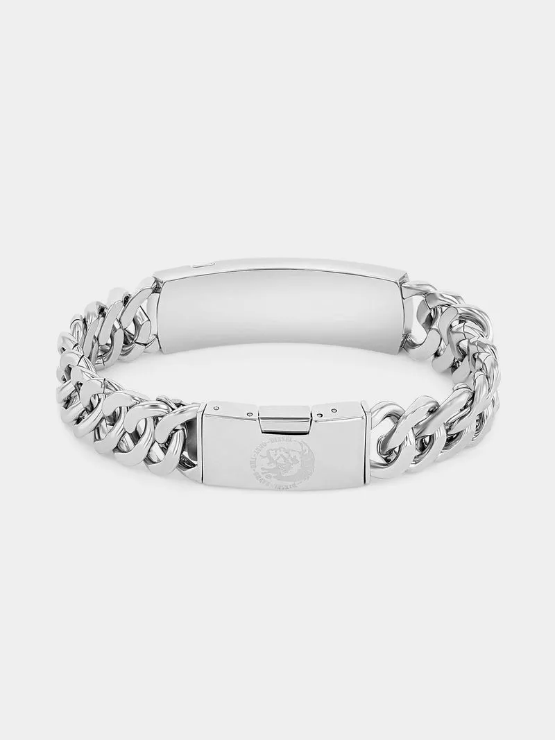 Diesel Engraved Logo Stainless Steel Bracelet