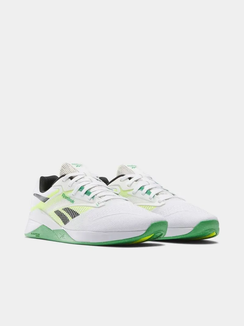 Mens Reebok Nano X4 White/Green/Lime Training Shoes