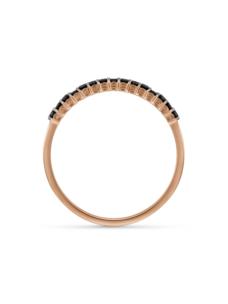 Rose Gold 0.15ct Black Diamond Eternity Ring