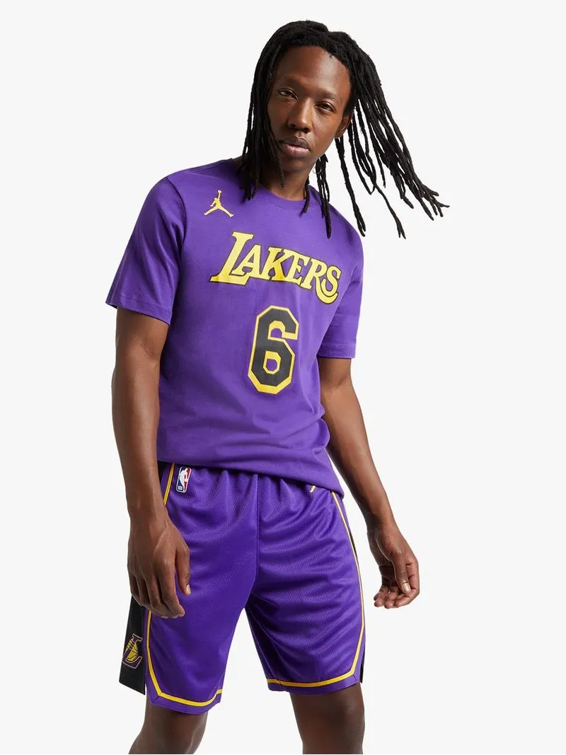Nike Men's Los Angeles Lakers Statement Edition Dri-Fit Purple Shorts