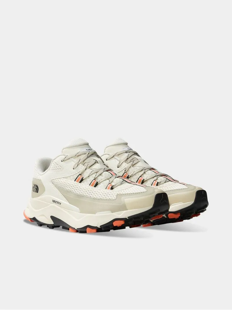 Womens The North Face Vectiv Taraval Gardenia White/Black Trail Running Shoes