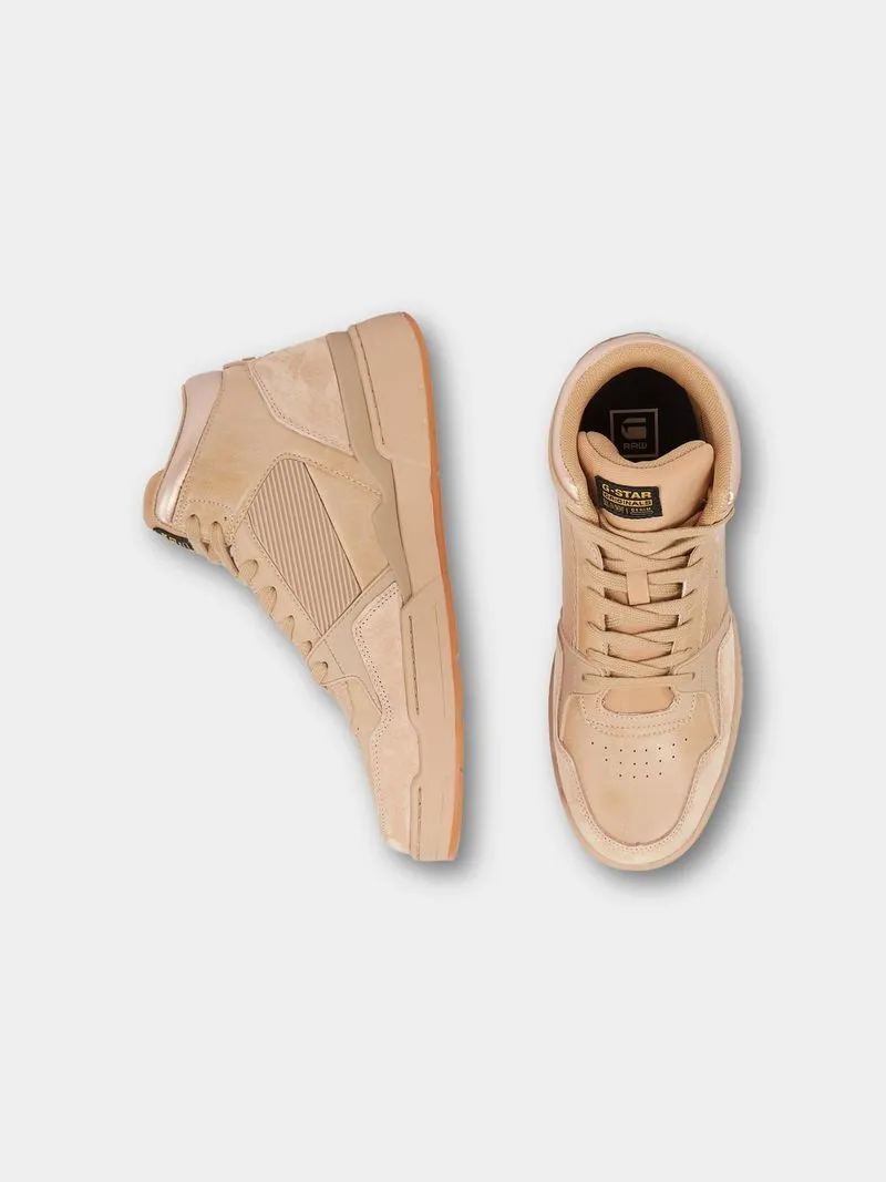 G-Star Men's Attacc III Mid Metallic Camel/Rose Gold Sneakers