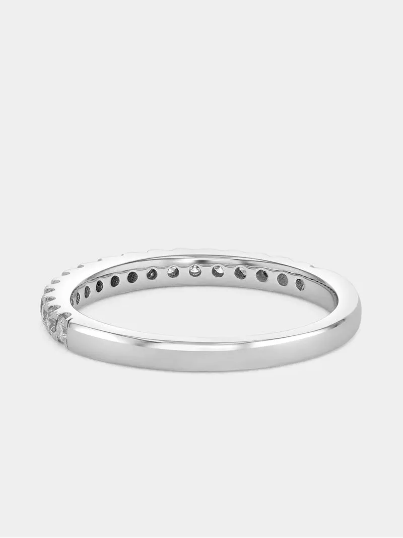 White Gold Lab Grown Diamond Women’s Pavé Anniversary Ring