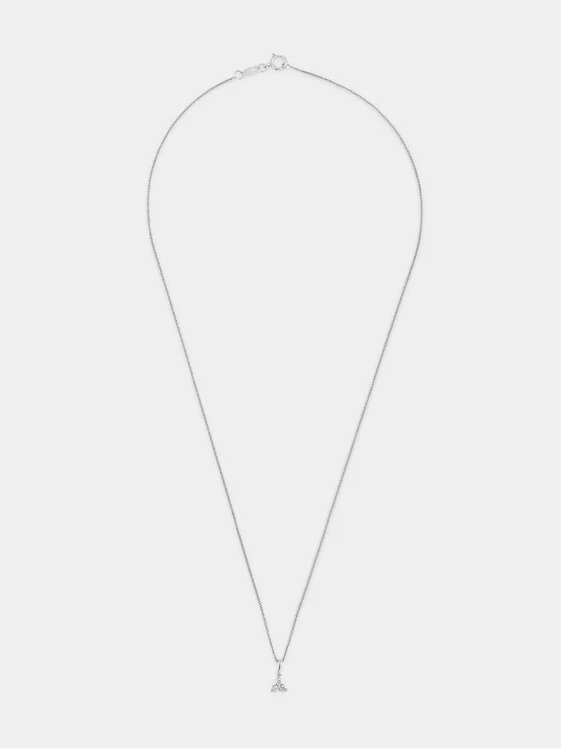 Sterling Silver Lab Grown Diamond Women’s Round Trio Pendant