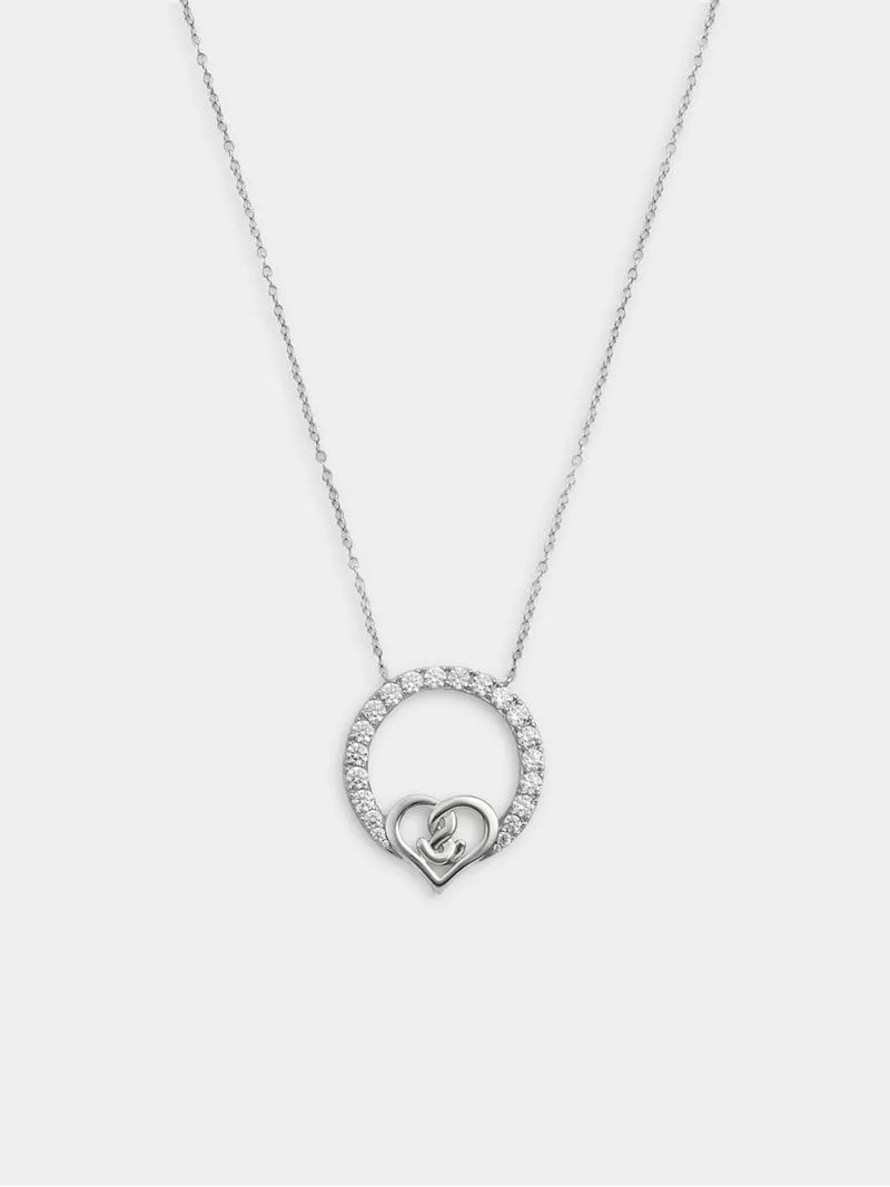 Gert Johan Coetzee Sterling Silver White Cubic Zirconia Love Generation Love Knot O Pendant