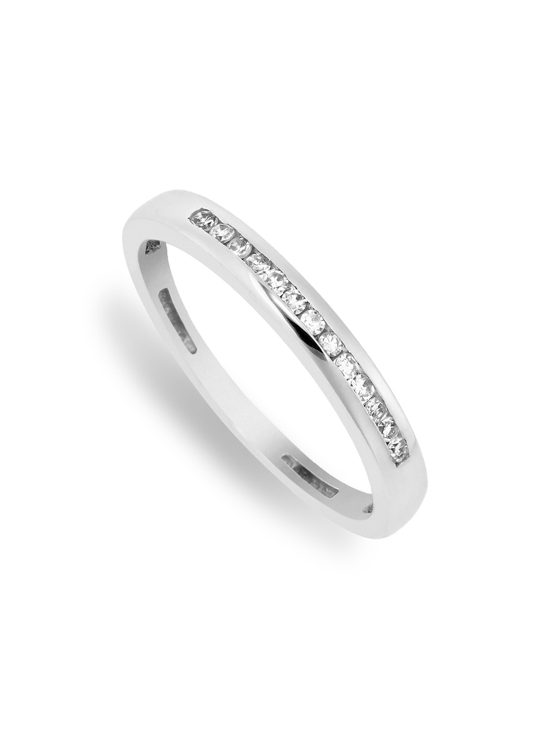 White Gold 0.13ct Diamond Channel-Set Eternity Ring