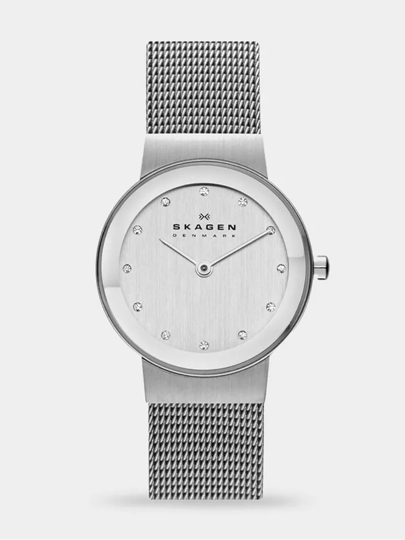 Skagen Women's Ancher Silver Plated Stainless Steel Mesh Watch