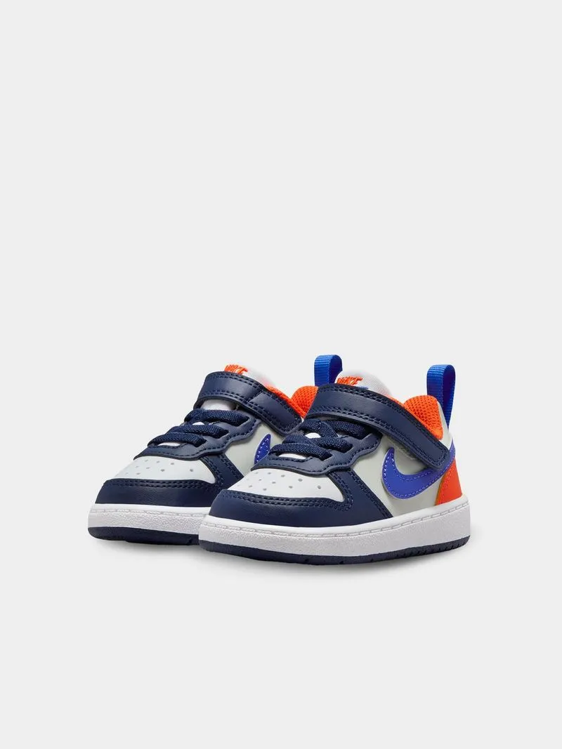 Junior Infant Nike Court Borough Recraft Grey/Navy/Blue Low Sneakers