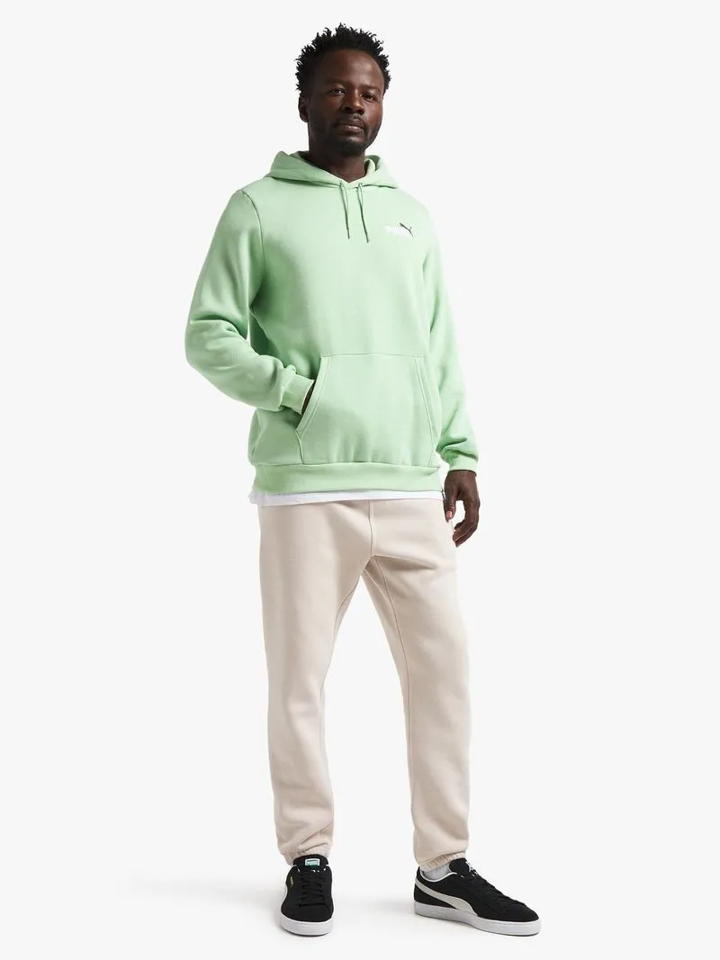 Mens Puma Essential 2 Colour Small Logo Green Hoodie